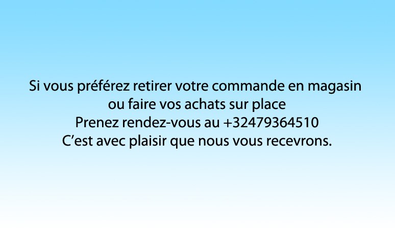 Les retraits de commande en magasin nécessitent de fixer un rendez-vous.